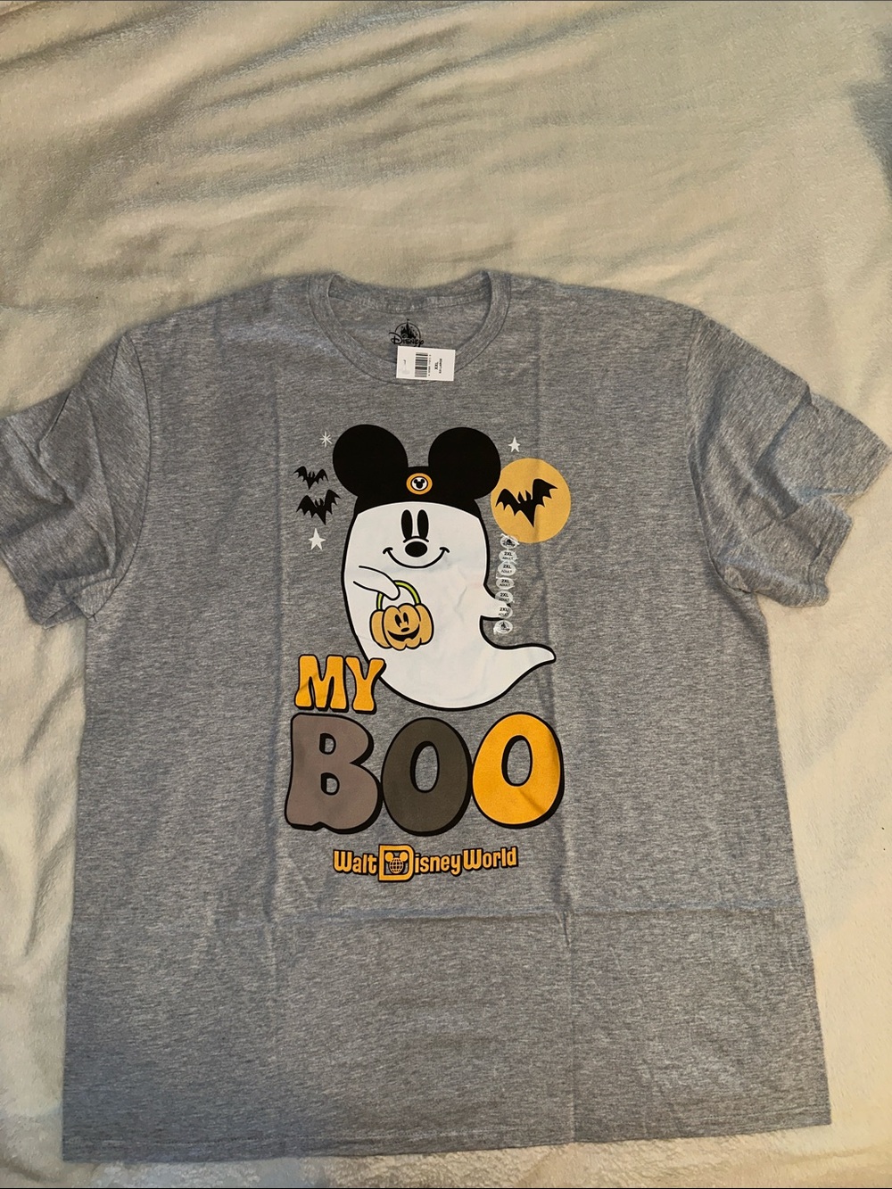 Disney Gray Halloween "My Boo" Mickey Ghost T‑Shirt